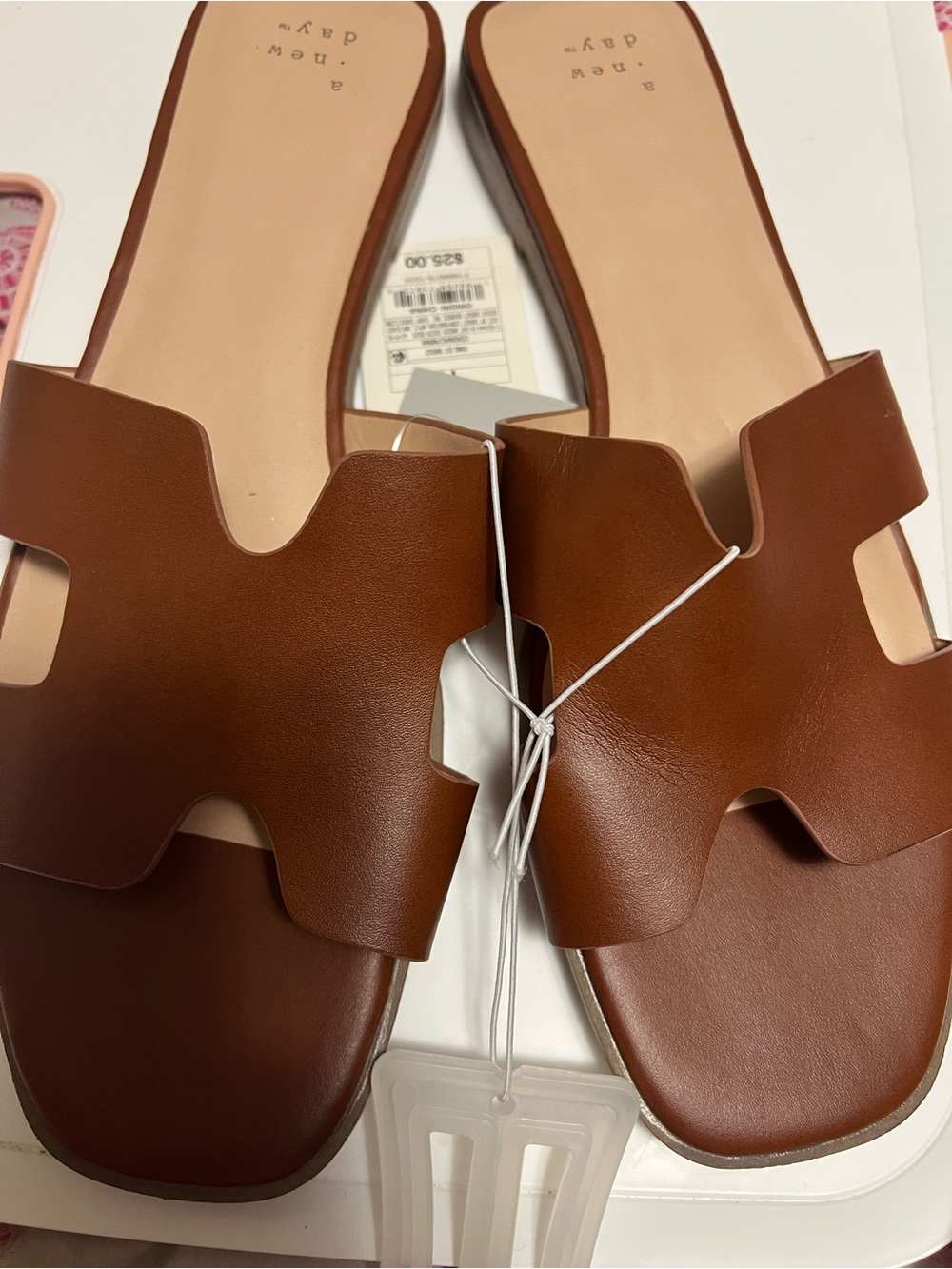 Target Brown Cutout Slide Sandals